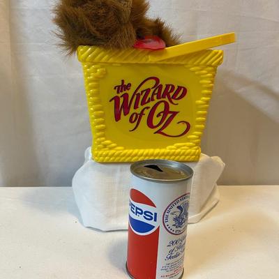 The Wizard of Oz with Toto and a vintage Pepsi can
