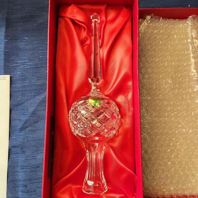 Vintage Waterford Crystal Christmas Tree topper 10"