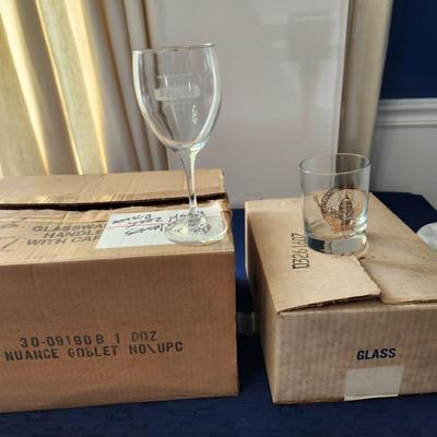 2 boxes Glasses 12 G.W. Bush Dinner