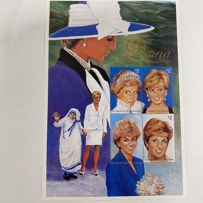 St. Vincent Diana Princess of Wales commemorative stamp set