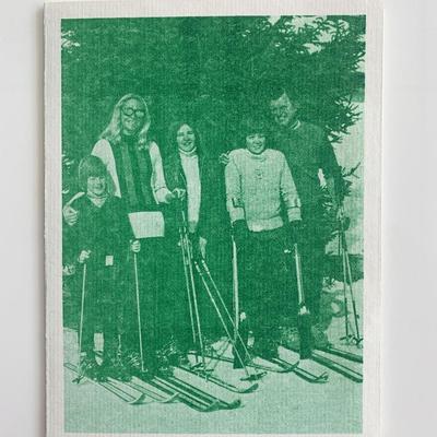 Ted Kennedy and Family Skiing printed Christmas Card
