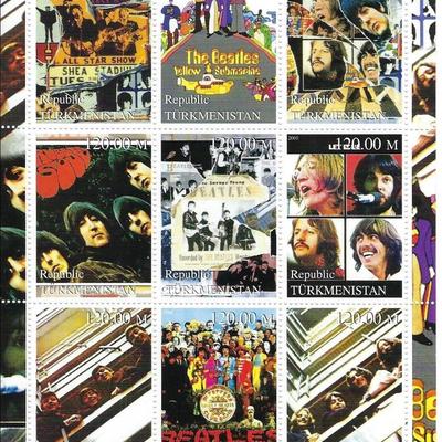 The Beatles - Commemorative Cinderella Stamp Set