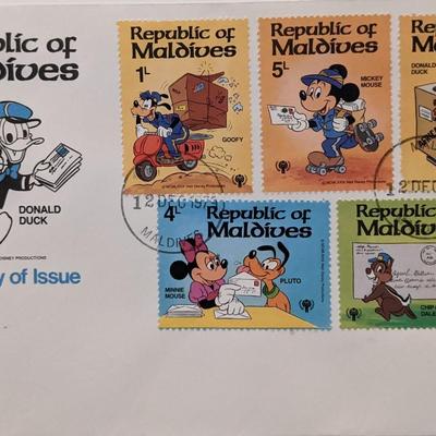 Maldives 1979 Disney Characters First Day Cover