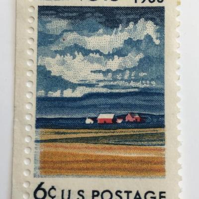 1968 6c Illinois Statehood Commemorative Stamp