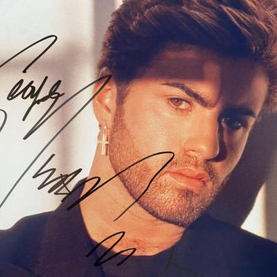 George Michael signed photo