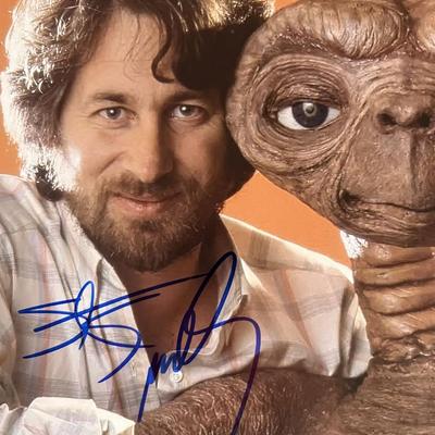 E.T. Steven Spielberg signed photo