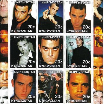 Robbie Williams - Kyrgyzstan - Cinderella Stamp Set