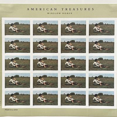2010 American Treasures Winslow Homer stamp set of 20 