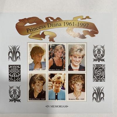 Burrina Faso Princess Diana commemorative stamp set