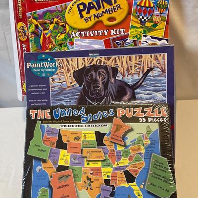 Paint by number and US puzzle