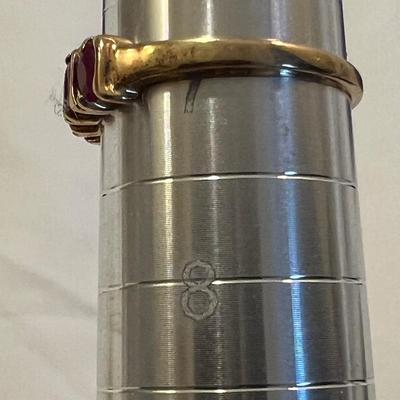 10K Half Eternity Ruby Ring (B3-RG)