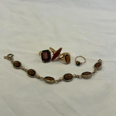 Amber & Gold Jewelry (B3-RG)