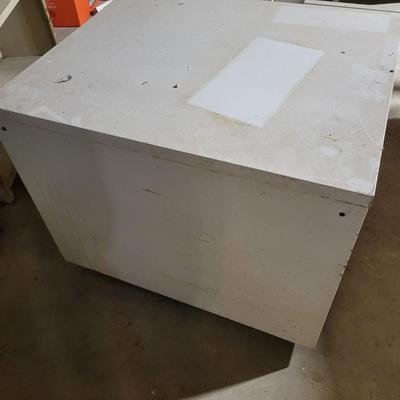 Two Metal Shelving Units and a Metal Cabinet (BS2-DW)