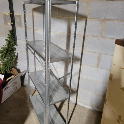 Two Metal Shelving Units and a Metal Cabinet (BS2-DW)