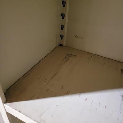 Two Metal Shelving Units and a Metal Cabinet (BS2-DW)