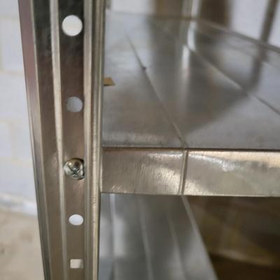 Two Metal Shelving Units and a Metal Cabinet (BS2-DW)