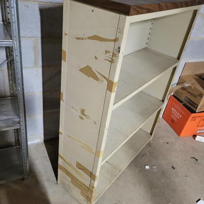 Two Metal Shelving Units and a Metal Cabinet (BS2-DW)