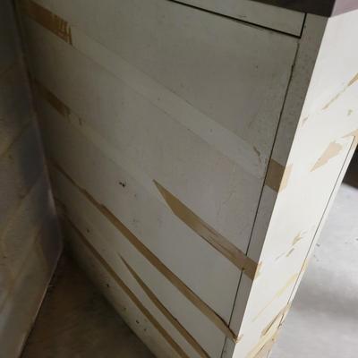 Two Metal Shelving Units and a Metal Cabinet (BS2-DW)