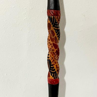36â€ Tall African Wood Decorative Walking Stick