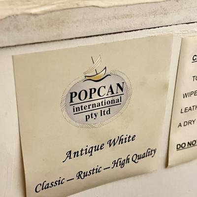 POPCAN INTERNATIONAL ~ Antique White Rustic Solid Wood Five (5) Drawer Dresser