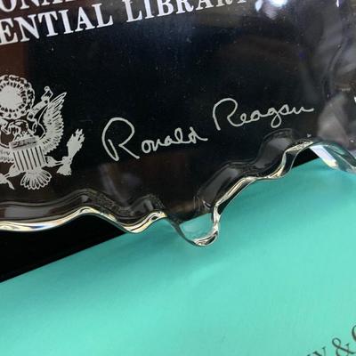 Tiffany Reagan Presidential Library Paperweight