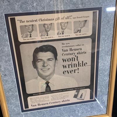 Vintage Ronald Reagan Magazine Advertisement Framed