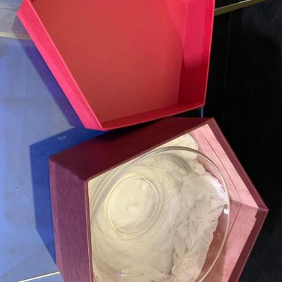 Tudor Lead Crystal Bowl Presidential Seal New In Box