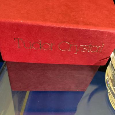 Tudor Lead Crystal Bowl Presidential Seal New In Box