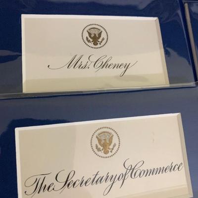 Large Authentic Lot of Dinner Place Cards First Ladies & VIPs