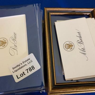Large Authentic Lot of Dinner Place Cards First Ladies & VIPs