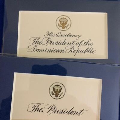 Large Authentic Lot of Dinner Place Cards First Ladies & VIPs