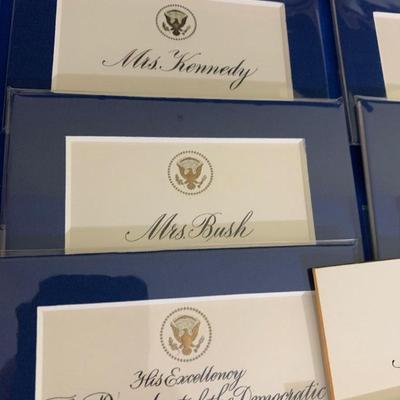 Large Authentic Lot of Dinner Place Cards First Ladies & VIPs
