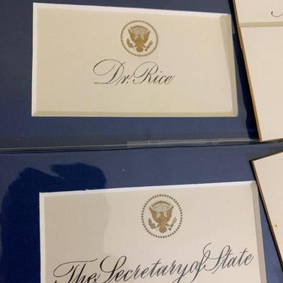 Large Authentic Lot of Dinner Place Cards First Ladies & VIPs