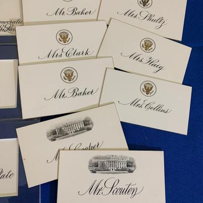 Large Authentic Lot of Dinner Place Cards First Ladies & VIPs