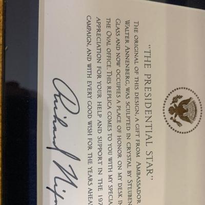 1979 Nixon Presidential Star Keepsake