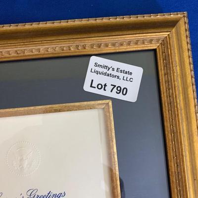 Framed Nixon White House Holiday Card