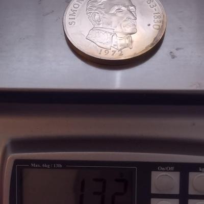 1972 Panama 20 Balboas 2000 Grain Sterling Silver .925 Coin Franklin Mint (#65)