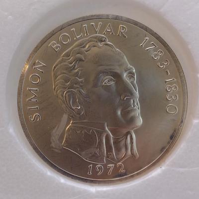 1972 Panama 20 Balboas 2000 Grain Sterling Silver .925 Coin Franklin Mint (#66)