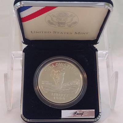 1999 U.S. Mint Yellowstone Commemorative Proof Silver $1 Coin (#68)