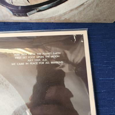 2 Apollo 11 Posters and 2 Moonshot Glasses