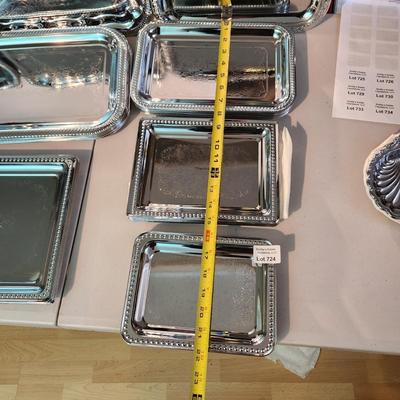 Large lot of Metal Serving Display trays