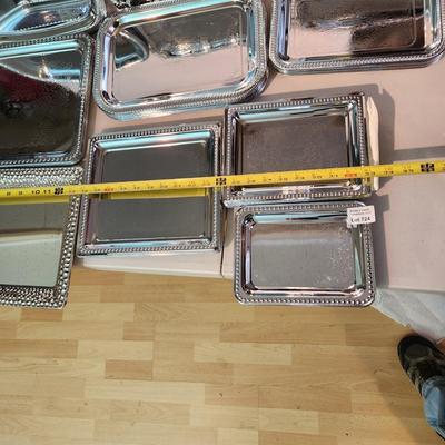 Large lot of Metal Serving Display trays