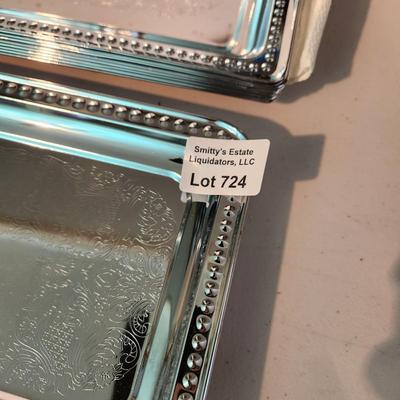 Large lot of Metal Serving Display trays