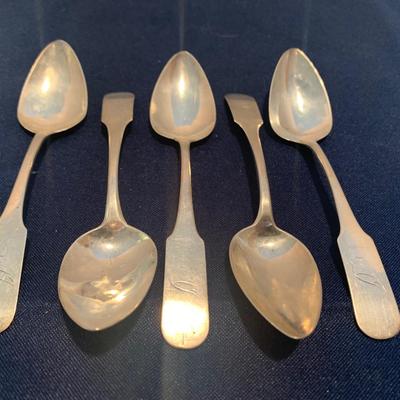 Early Antique Sterling Spoons JSB