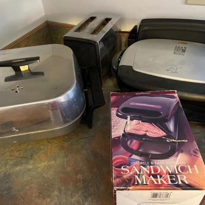 Sunbeam electric skillet, grill, toaster and sandwich maker