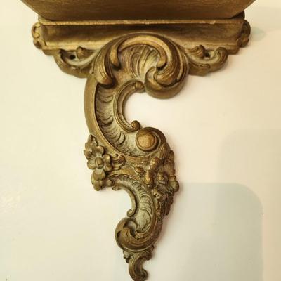 Pair of Gold SyrocoWood Wood Wall Sconces