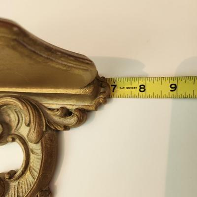 Pair of Gold SyrocoWood Wood Wall Sconces