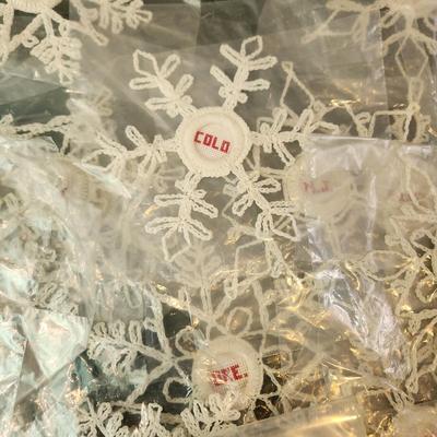 Lot of Vintage Christmas 1984 Crochet Snowflakes with U.S. States names