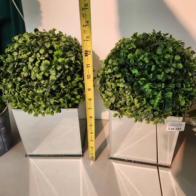 Lot of 5 Faux Floral Flower Shrub Arrangements