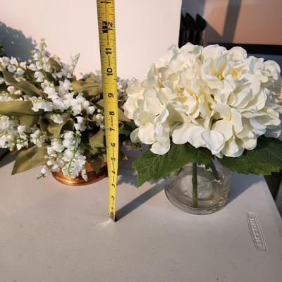 Lot of 5 Faux Floral Flower Shrub Arrangements